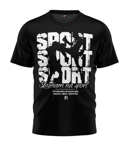 T-shirt Sport Sport Sport czarny 