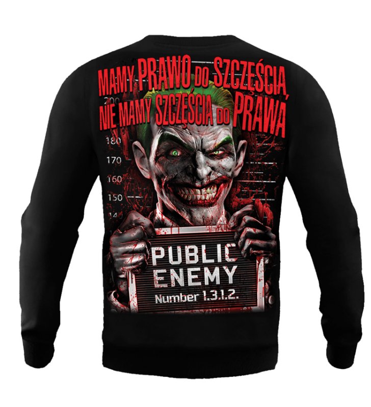 Bluza Public Enemy Mamy prawo do szczęścia bez kaptura OUTLET 