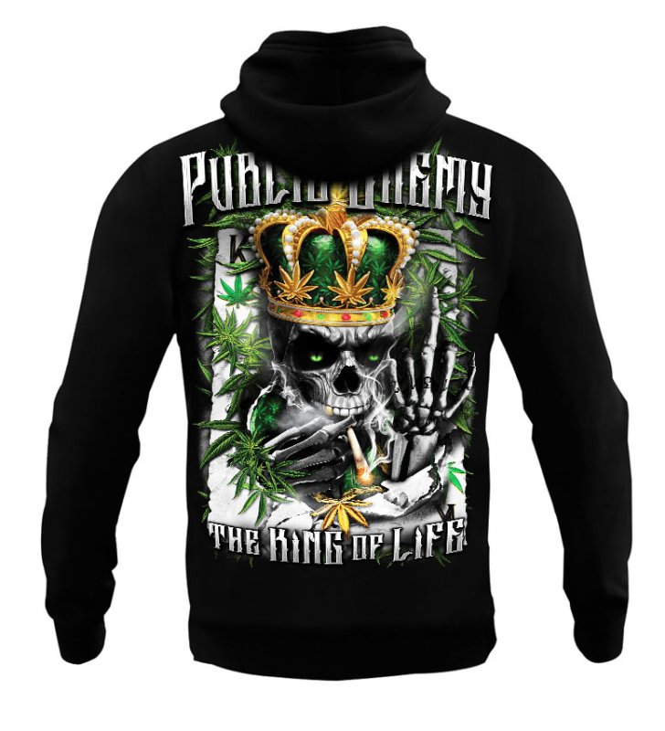 Bluza Public Enemy The King of Life z kapturem 