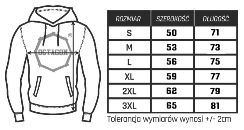 Bluza Octagon Stripe black bez kaptura