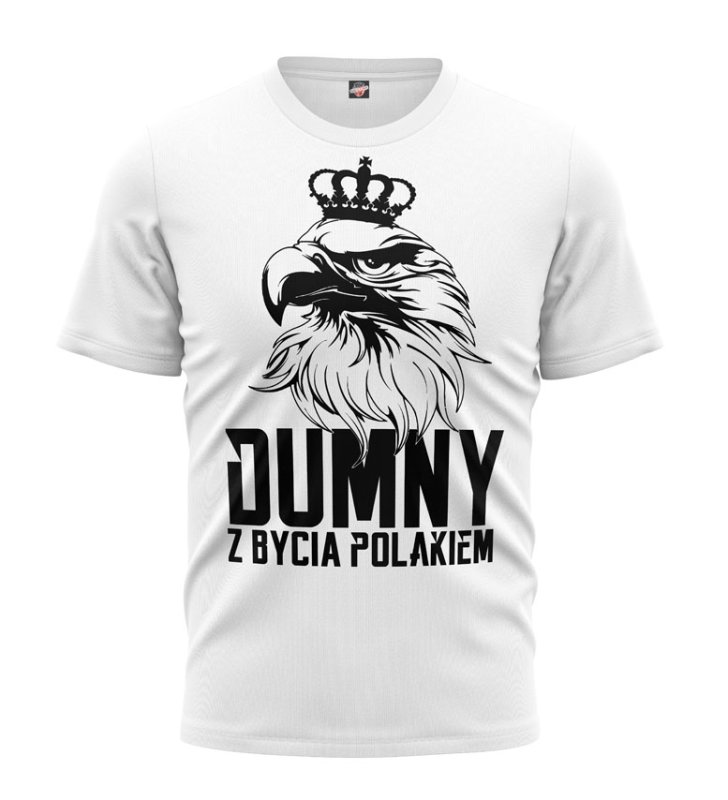 T-shirt Dumny z Bycia Polakiem biały