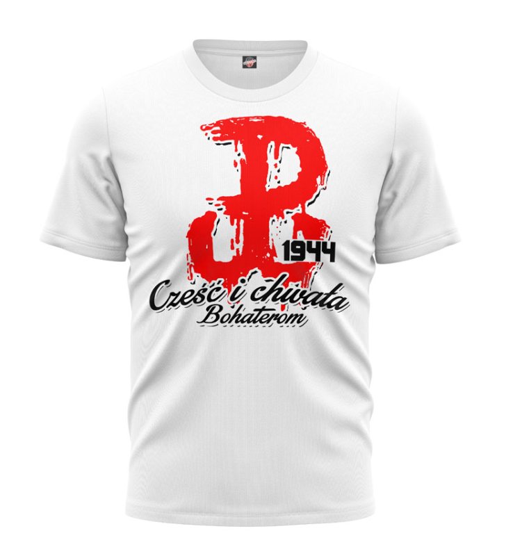 T-shirt PW Cześć i Chwała Bohaterom 1944 biały