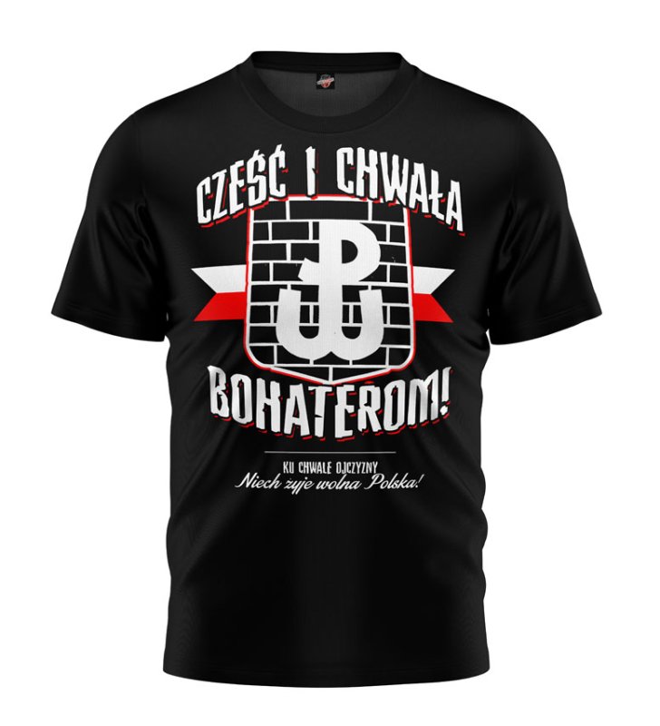 T-shirt PW Ku Chwale Ojczyzny czarny 