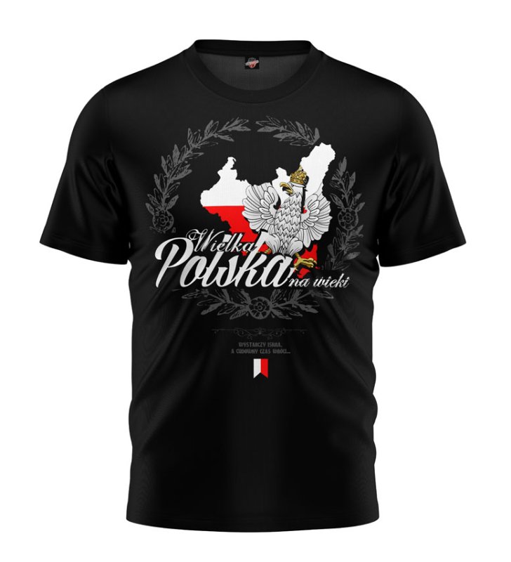 T-shirt Wielka Polska Na Wieki czarny OUTLET 