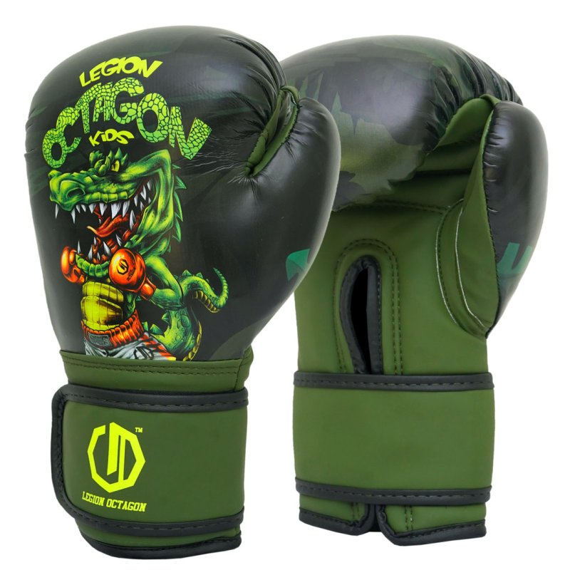 Rękawice bokserskie dziecięce Legion Octagon Crocodile   plecakoworek GRATIS