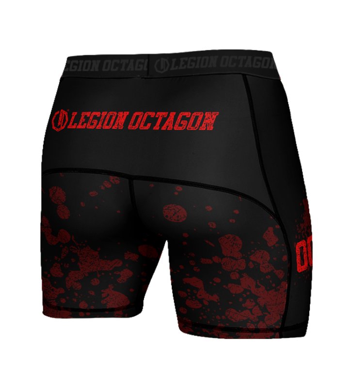 Spodenki kompresyjne Legion Octagon Grunge black/red