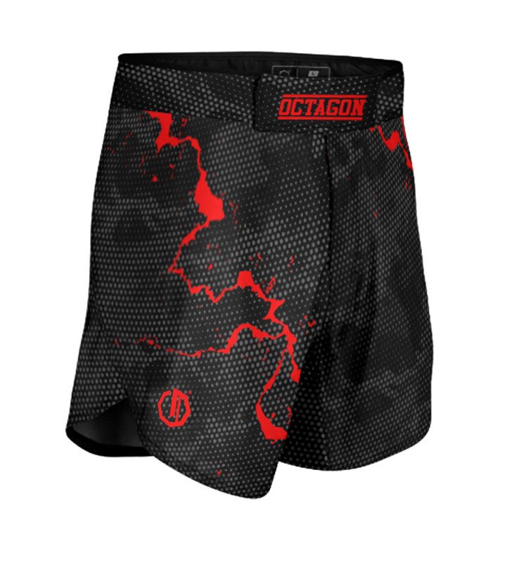 Spodenki szorty MMA Octagon Marble Camo red 