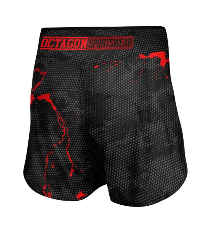 Spodenki szorty MMA Octagon Marble Camo red 