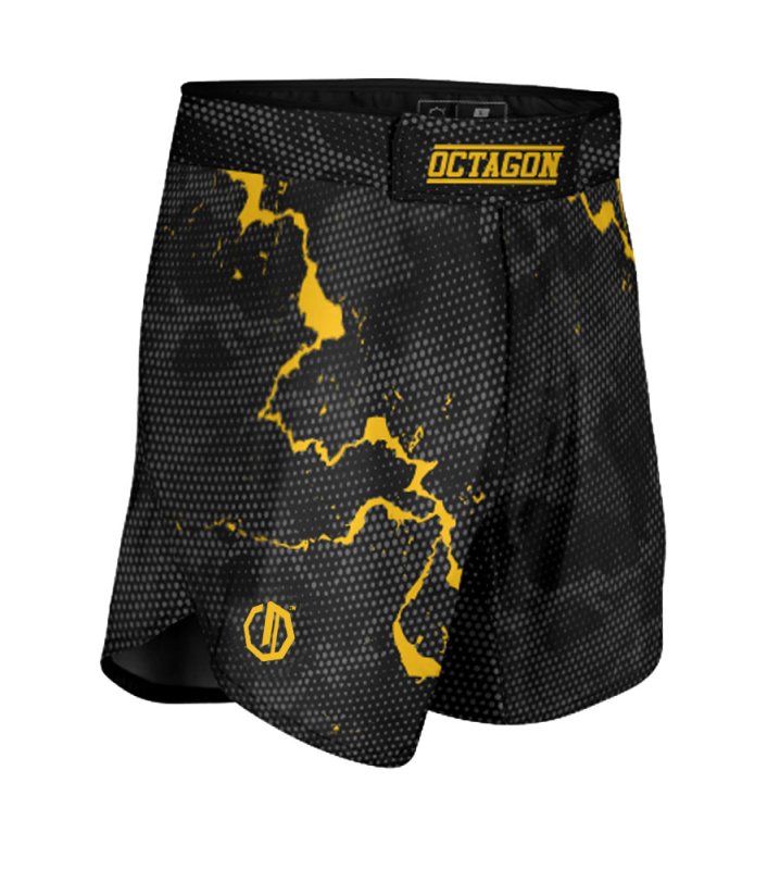 Spodenki szorty MMA Octagon Marble Camo yellow