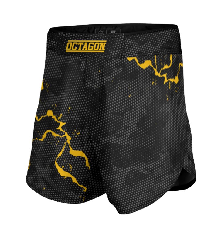 Spodenki szorty MMA Octagon Marble Camo yellow