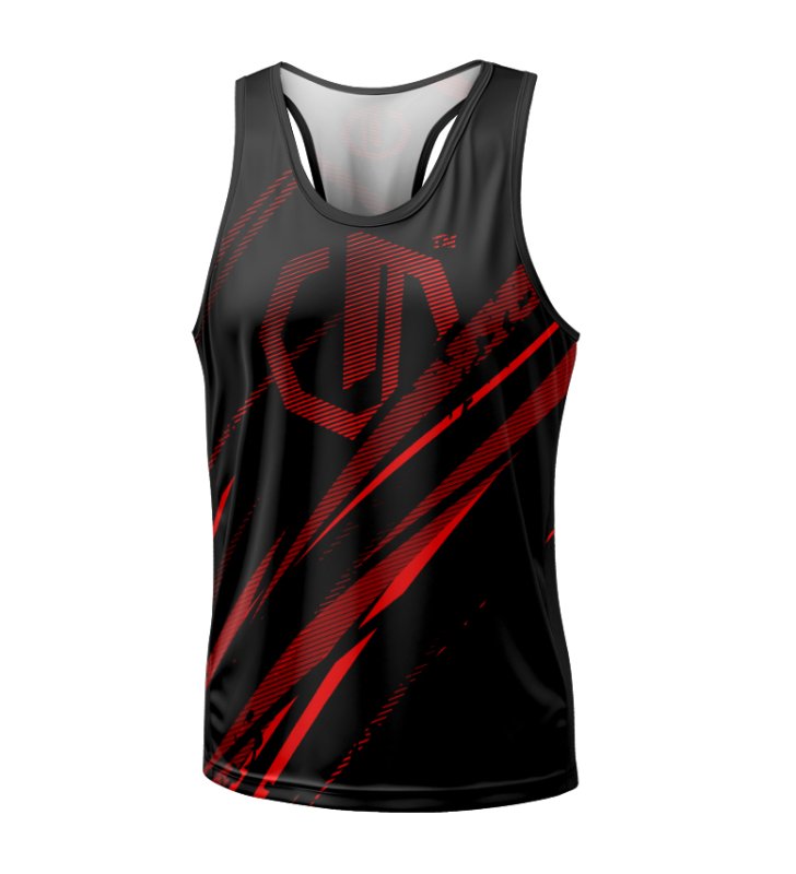 Tank Top sportowy Legion Octagon Escape black/red