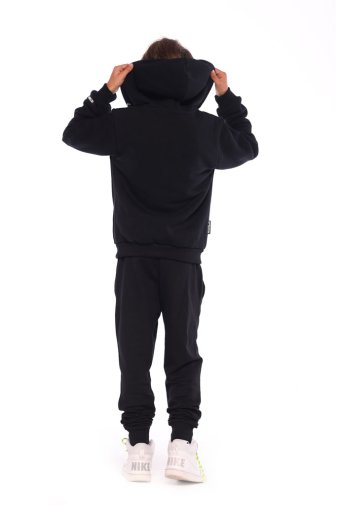Bluza dziecięca Octagon SMALL LOGO ZIP z kapturem black