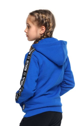 Bluza dziecięca Octagon STRIPE ZIP z kapturem blue