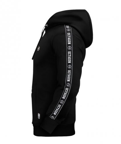 Bluza Octagon Stripe black z kapturem