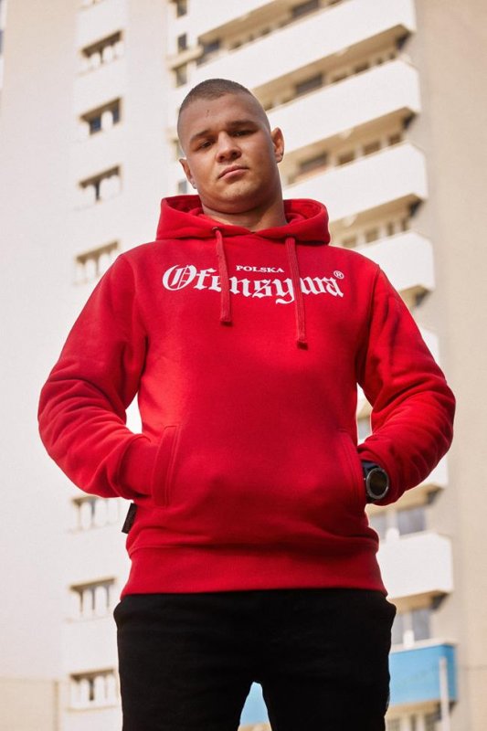Bluza Ofensywa GOTYK czerwona z kapturem