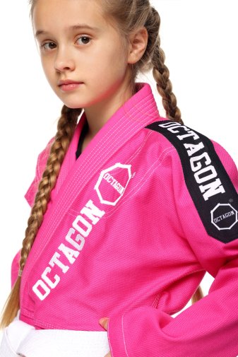 Kimono/GI do BJJ Octagon Caption kids pink