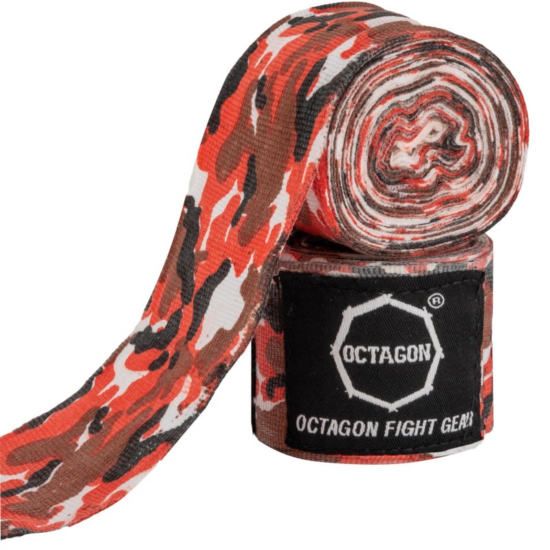 Owijki/Bandaże bokserskie Octagon 5m CAMO RED