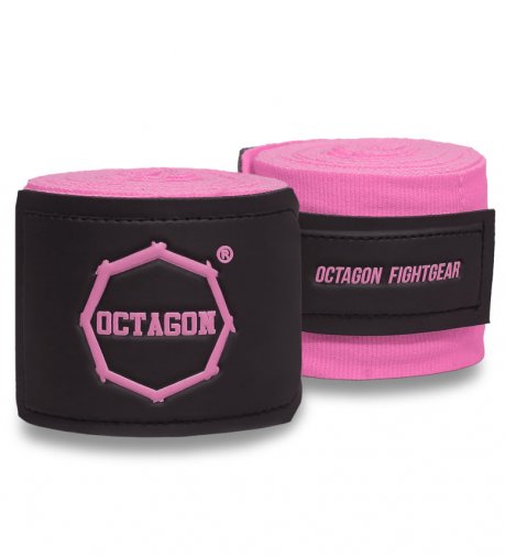 Owijki/Bandaże bokserskie Octagon Fightgear Supreme Basic pink 3m