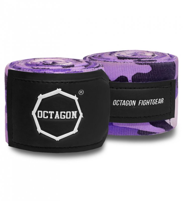 Owijki/Bandaże bokserskie Octagon Fightgear Supreme Basic purple camo 3m