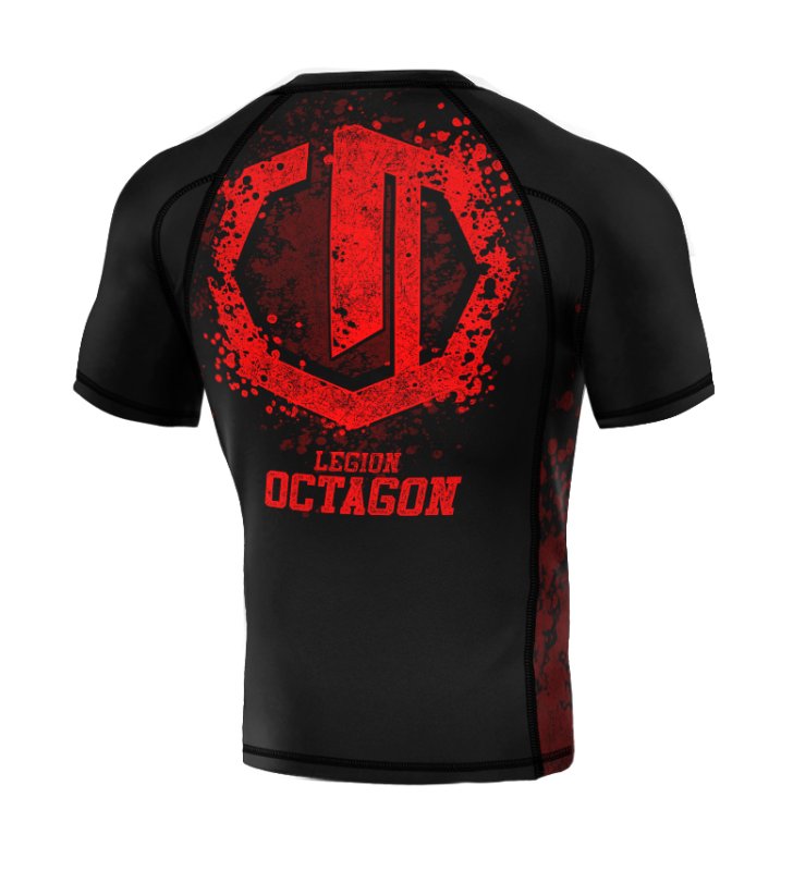 Rashguard Legion Octagon PREMIUM Grunge black/red