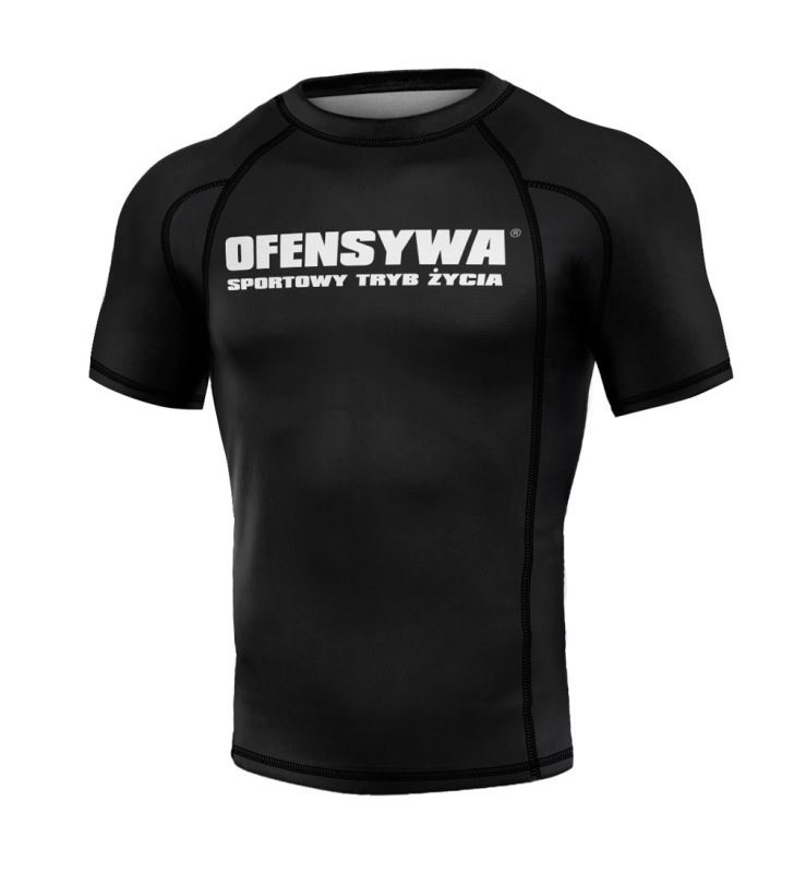 Rashguard Ofensywa Sportowy Tryb Życia czarno/biały