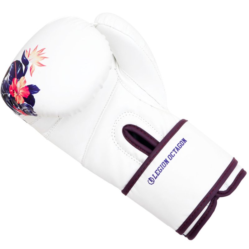 Rękawice bokserskie damskie Legion Octagon Flower white/purple