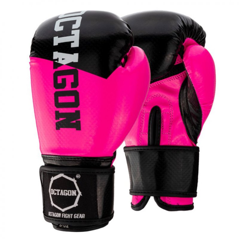 Rękawice bokserskie Octagon Carbon pink
