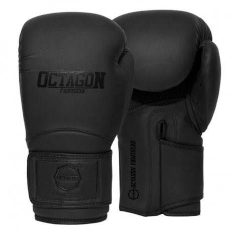 Rękawice bokserskie Octagon MATT black/black