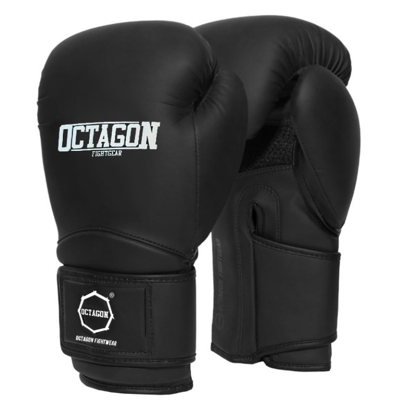 Rękawice bokserskie Octagon MATT black/white