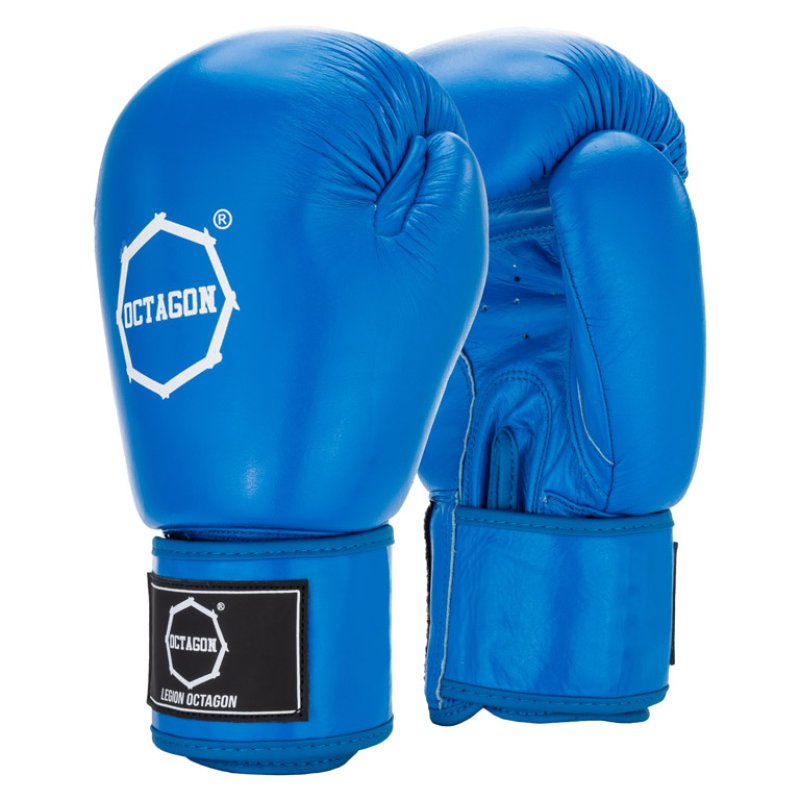 Rękawice bokserskie Octagon Tank SKÓRA blue