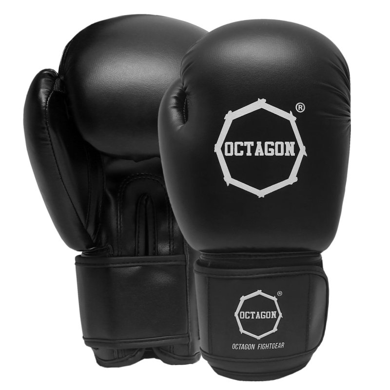 Rękawice bokserskie Octagon Victory PU black/white