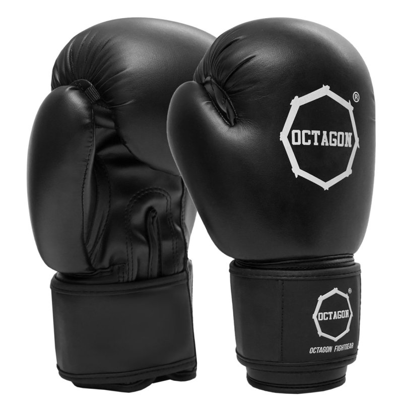 Rękawice bokserskie Octagon Victory PU black/white