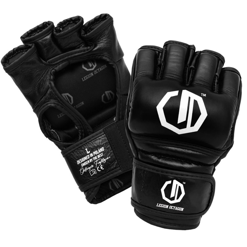 Rękawice MMA Legion Octagon President black SKÓRA
