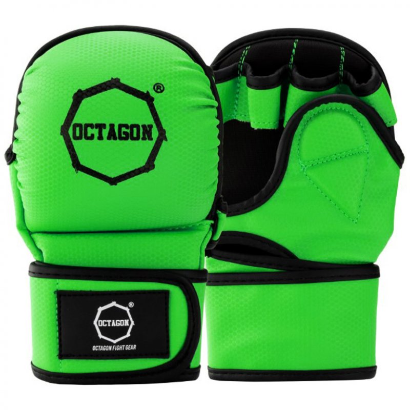 Rękawice MMA Sparingowe Octagon KEVLAR green