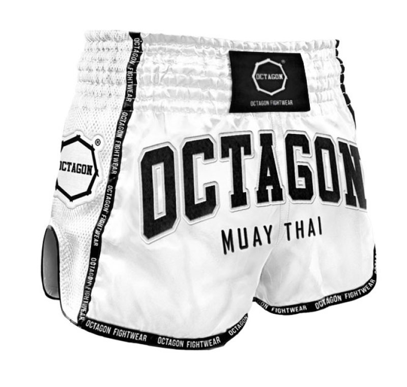 Spodenki Muay Thai Octagon white