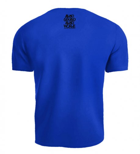 T-shirt Albo Grubo Albo Wcale BIG LOGO niebieski (czarny nadruk)