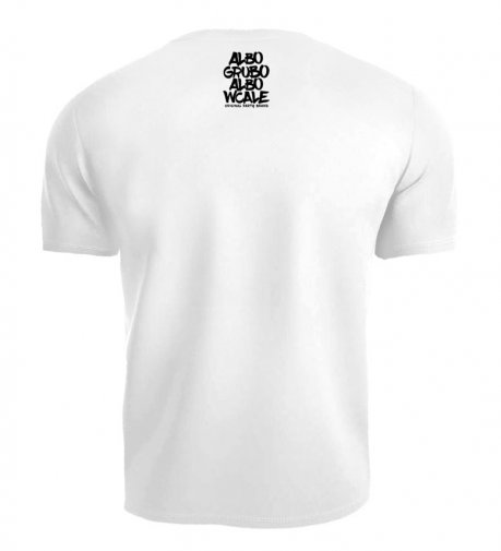 T-shirt Albo Grubo Albo Wcale HUMOR GITÓWA biały
