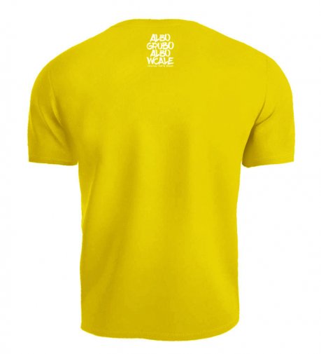 T-shirt Albo Grubo Albo Wcale MINIMAL żółty (biały nadruk)