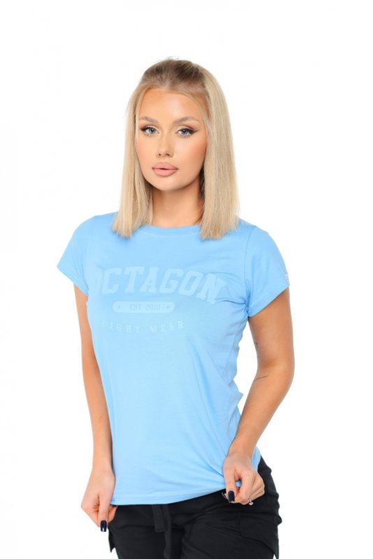 T-shirt damski Octagon est. 2010 blue
