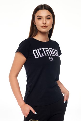 T-shirt damski Octagon HARD UNICORN black
