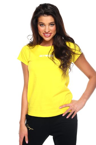 T-shirt damski Octagon HEART yellow