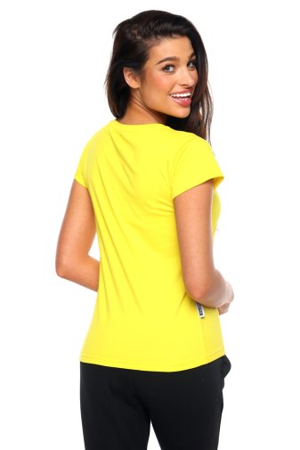 T-shirt damski Octagon HEART yellow