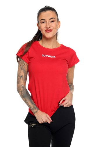 T-shirt damski Octagon HEART red