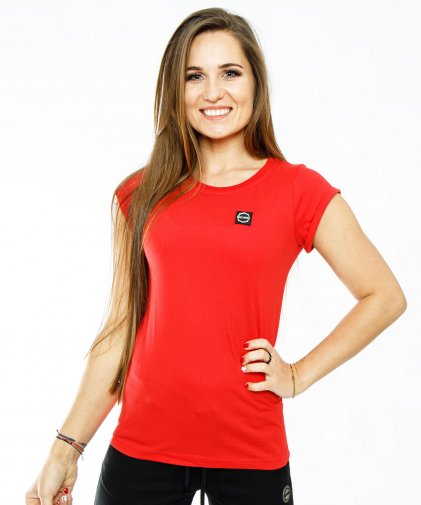 T-shirt damski Octagon Small Logo red