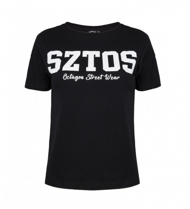 T-shirt damski Octagon SZTOS czarny
