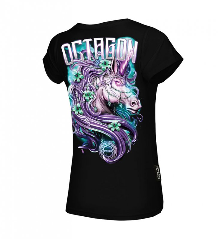 T-shirt damski Octagon UNICORN black