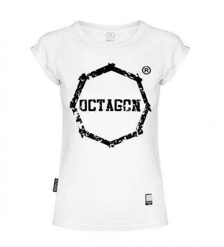 T-shirt damski Octagon ZĘBY biały