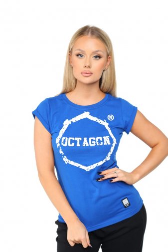T-shirt damski Octagon ZĘBY blue