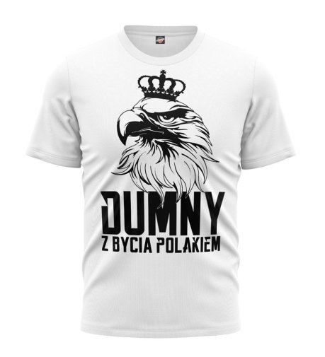 T-shirt Dumny z Bycia Polakiem biały