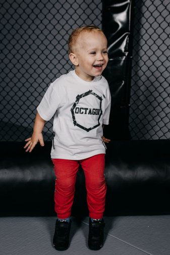 T-shirt dziecięcy Octagon Logo Smash white